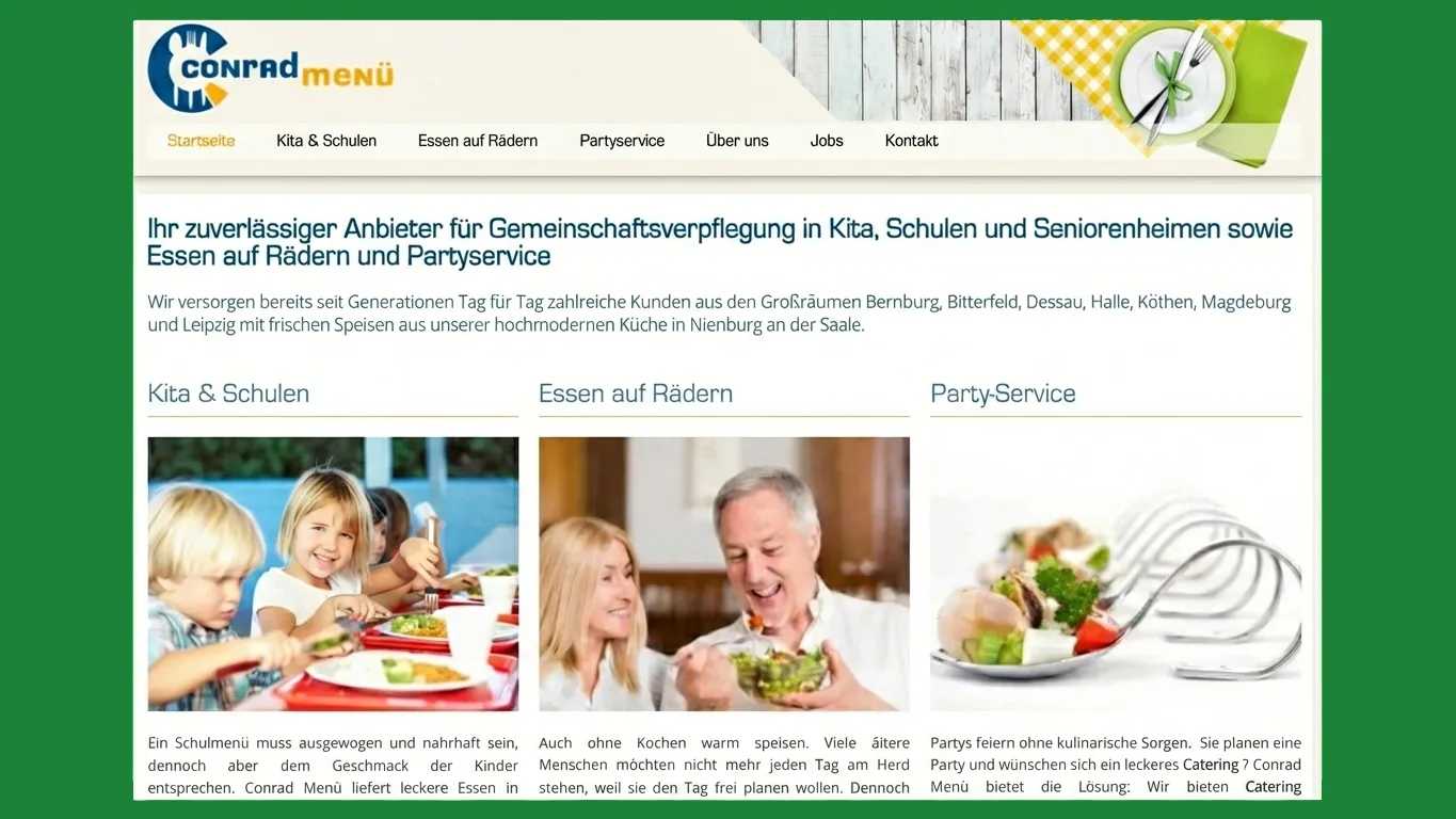 Conrad Menü Catering-Plattform Screenshot